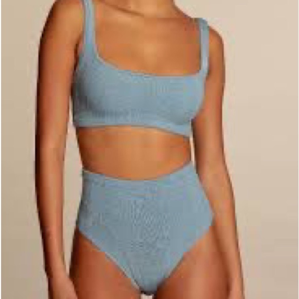 Hunza G Patricia Nile Bikini Metallic, Air Force Blue